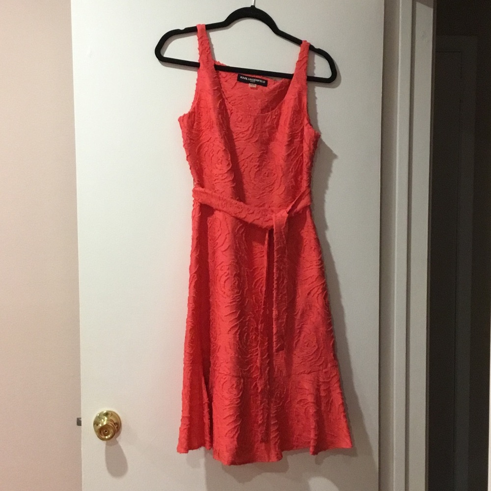 Karl Lagerfeld Vibrant Coral Dress
